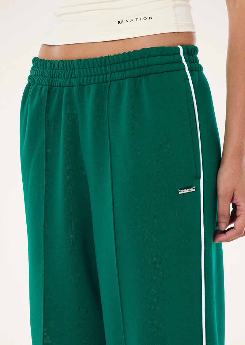 TRIUMPH PANT IN COLLEGE GREEN BY P.E NATION, WOMEN'S TRACK PANTS