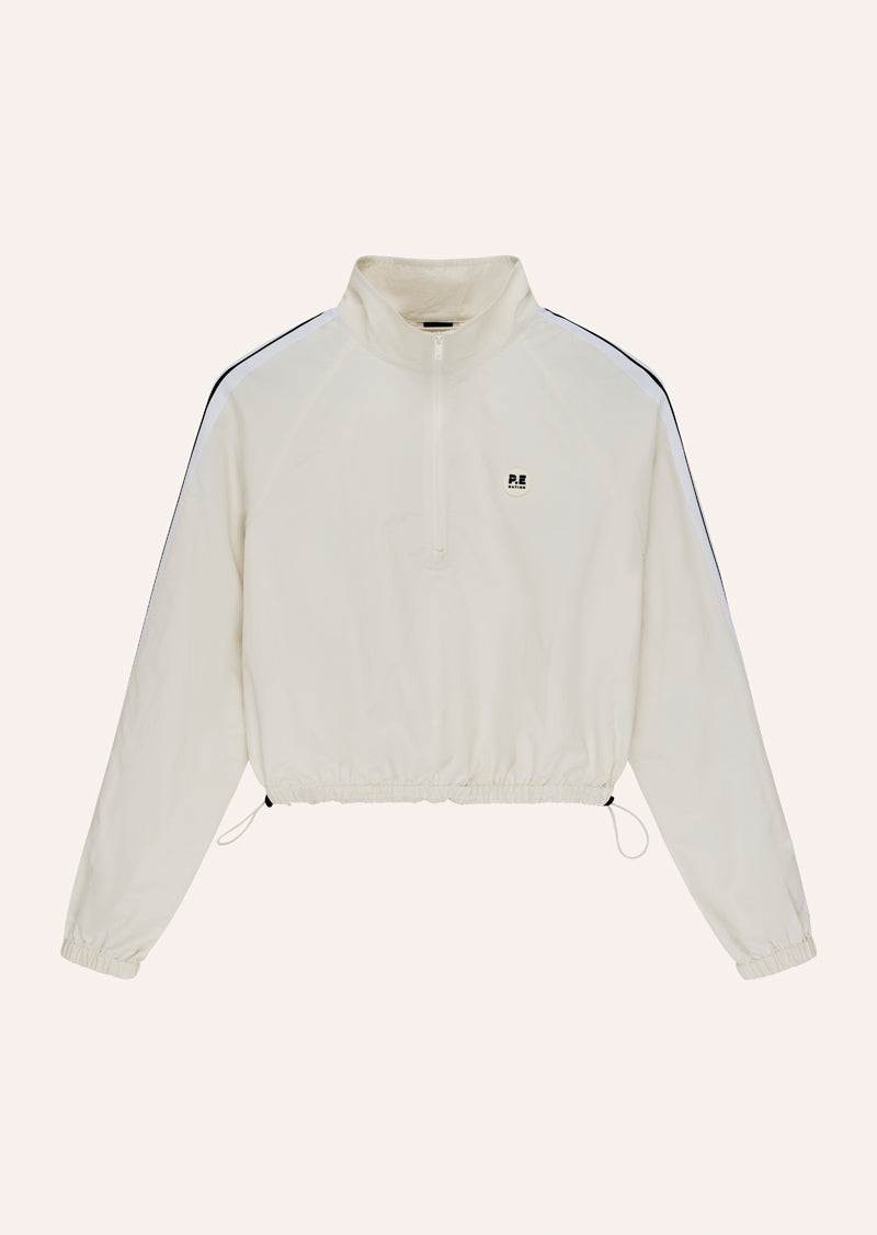 ULTRA JACKET IN WHISPER WHITE BY P.E NATION, WOMEN'S ATHLEISURE JACKET