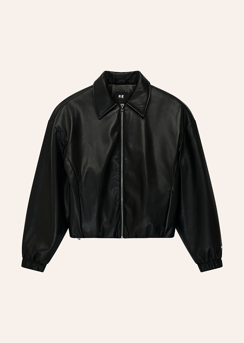 UNITY JACKET IN BLACK BY P.E NATION, WOMEN'S ATHLEISURE BOMBER JACKET