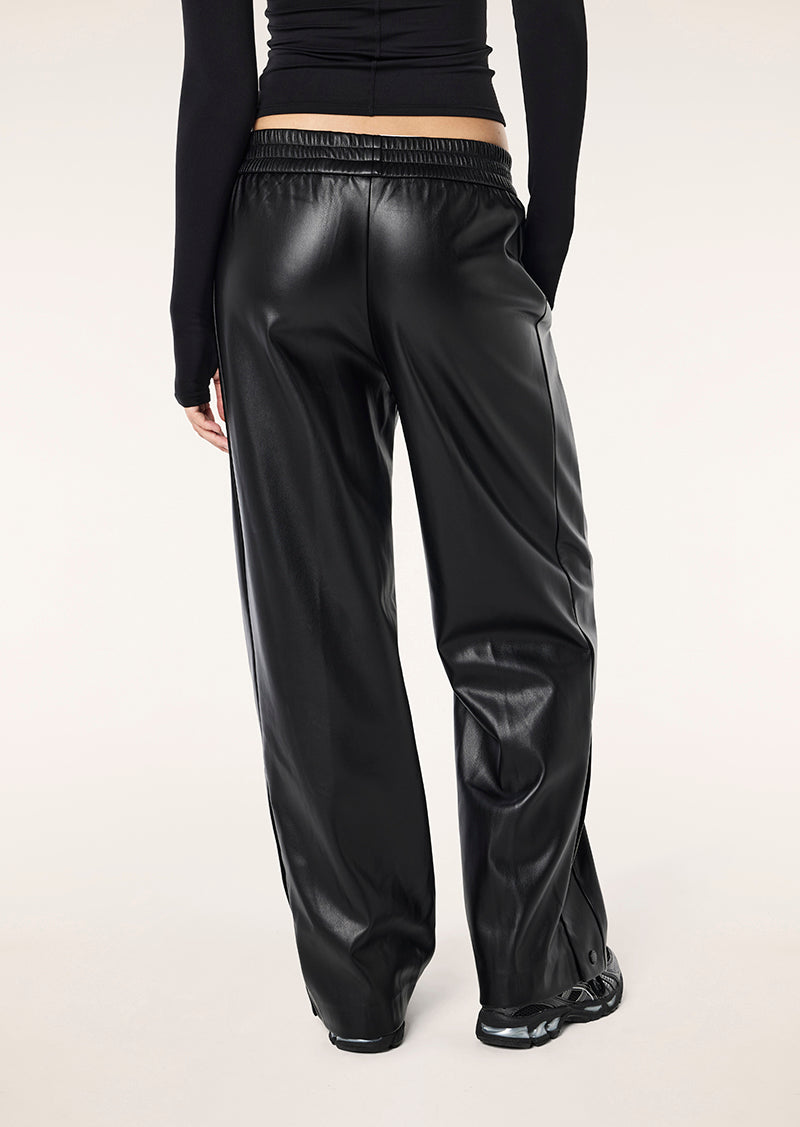 UNITY PANTS IN BLACK BY P.E NATION, WOMEN'S ATHLEISURE LEATHER PANTS