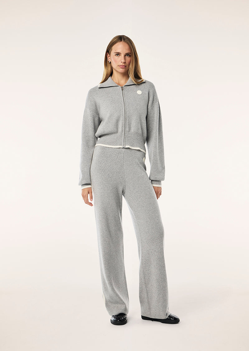 VERGE KNIT PANT IN GREY MARLE BY P.E NATION, WOMENS ATHLEISURE LOUNGWEAR KNIT PANT GREY