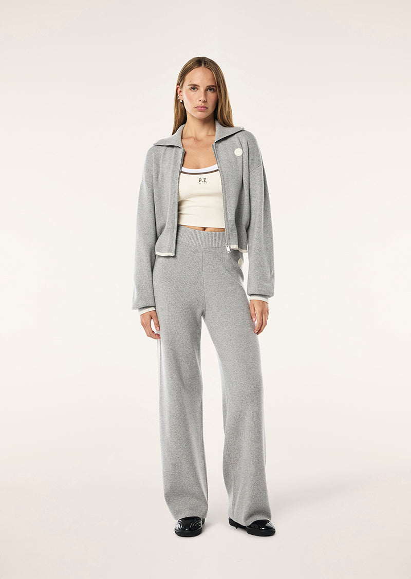 VERGE KNIT PANT IN GREY MARLE BY P.E NATION