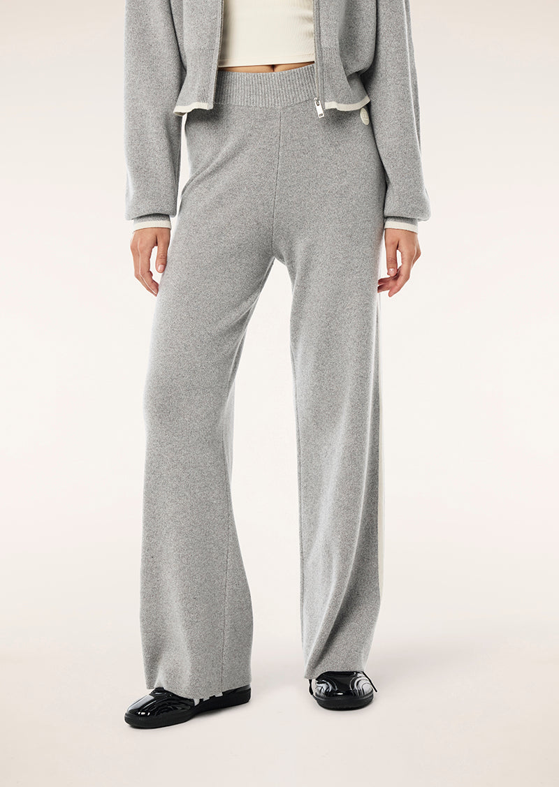 VERGE KNIT PANT IN GREY MARLE BY P.E NATION, WOMENS ATHLEISURE LOUNGWEAR KNIT PANT GREY