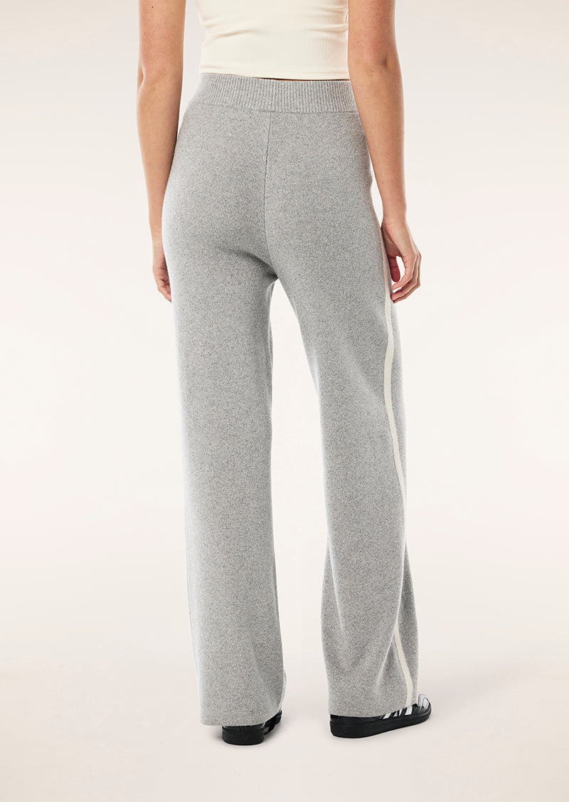 VERGE KNIT PANT IN GREY MARLE BY P.E NATION, WOMENS ATHLEISURE LOUNGWEAR KNIT PANT GREY