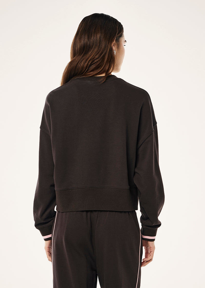 VITA SWEAT IN ESPRESSO BY P.E NATION, WOMENS ATHLEISURE SWEAT BROWN