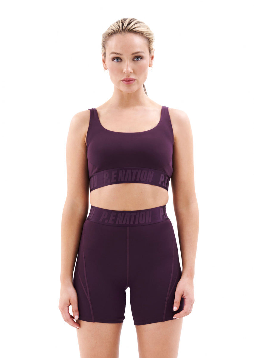 Purple sports best sale bra