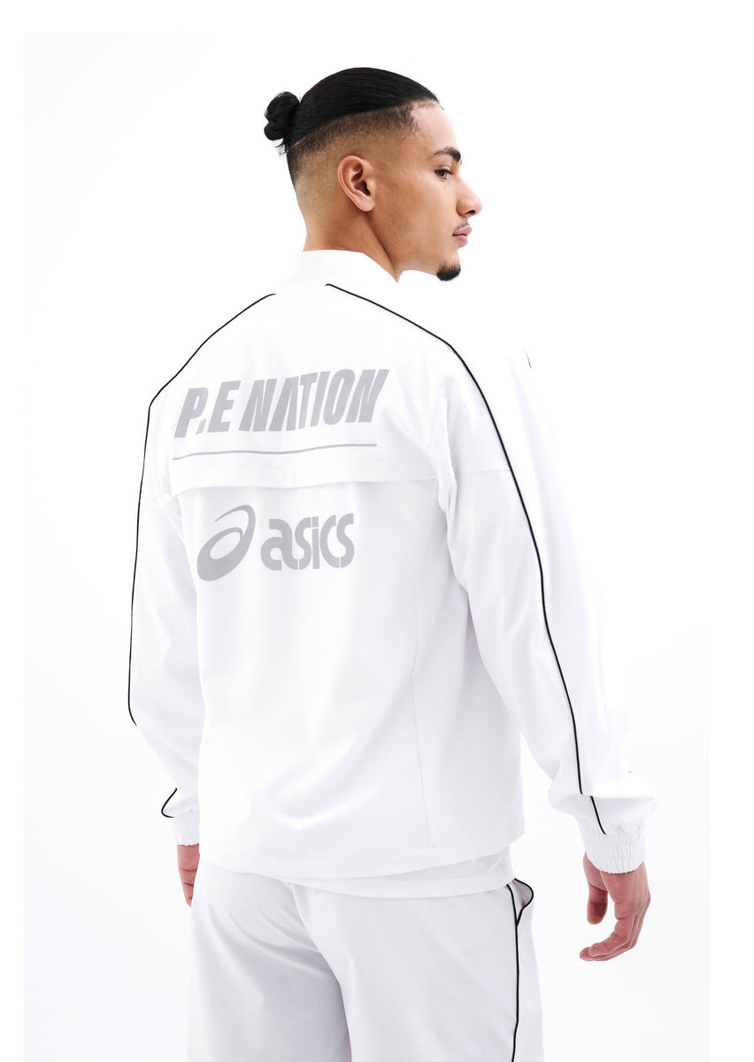 Asics cheap jacket white