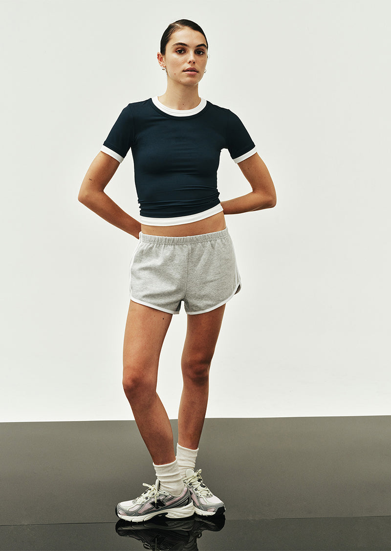 BOUNCE BACK SHORT IN MID GREY MARLE