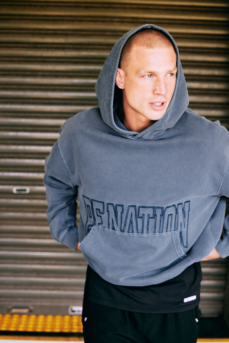 DOWNTOWN HOODIE IN INSIGNIA BLUE