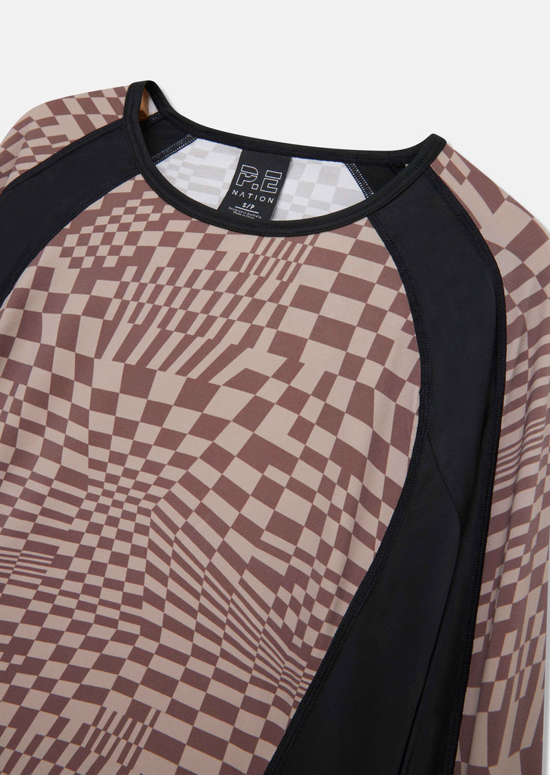 VOYAGER LS TOP IN CHECK PRINT