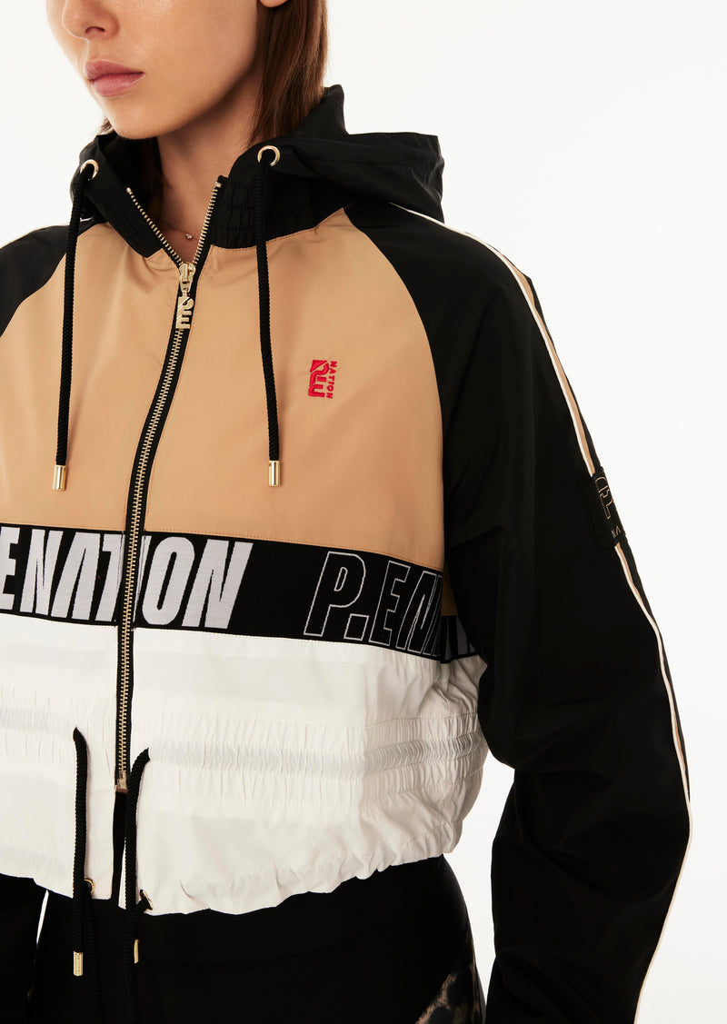 CROPPED MAN DOWN JACKET IN SAND