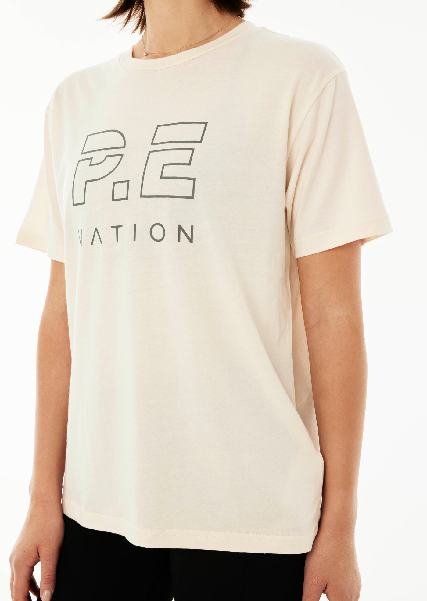 HEADS UP SS TEE IN PEARLED IVORY