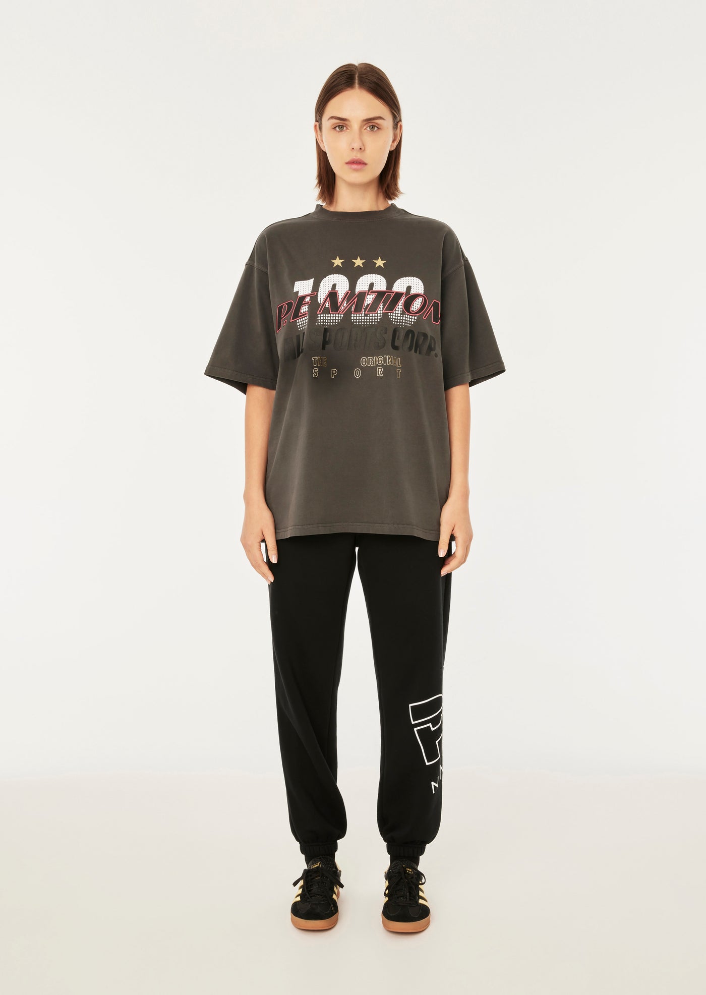 TOURING SS OVERSIZED TEE IN DARK SHADOW