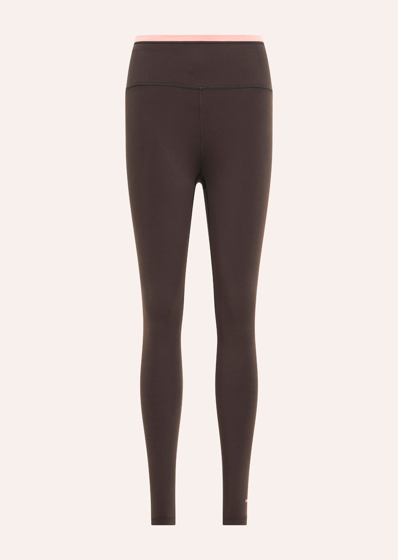VITA FULL LENGTH LEGGING IN LICORICE AND DUSTY PINK BY P.E NATION WOMENS ATHLEISURE FULL LENGTH LEGGING