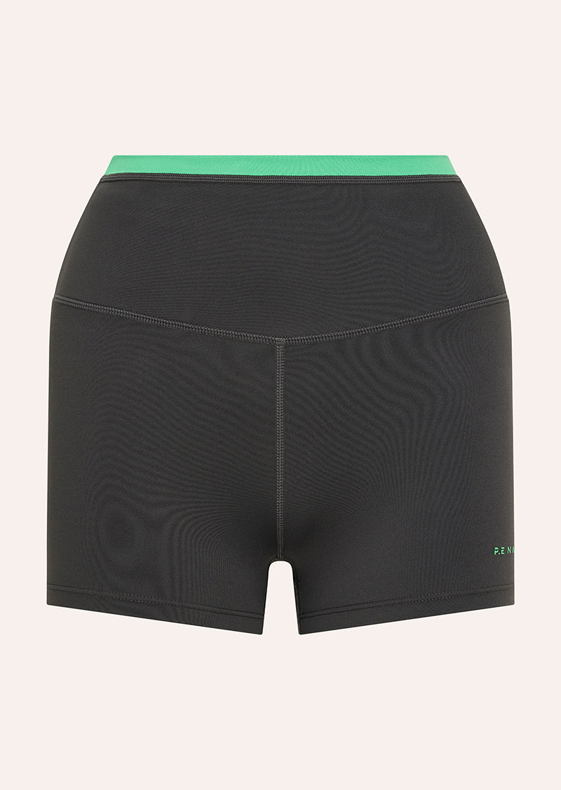 VITA 2.5" BIKE SHORT IN CAVIAR & KELLY GREEN