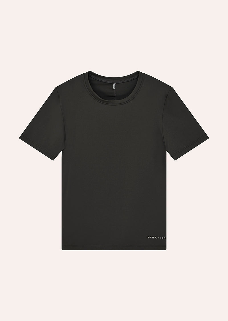 FOUNDATION SHORT SLEEVE TEE IN CAVIAR