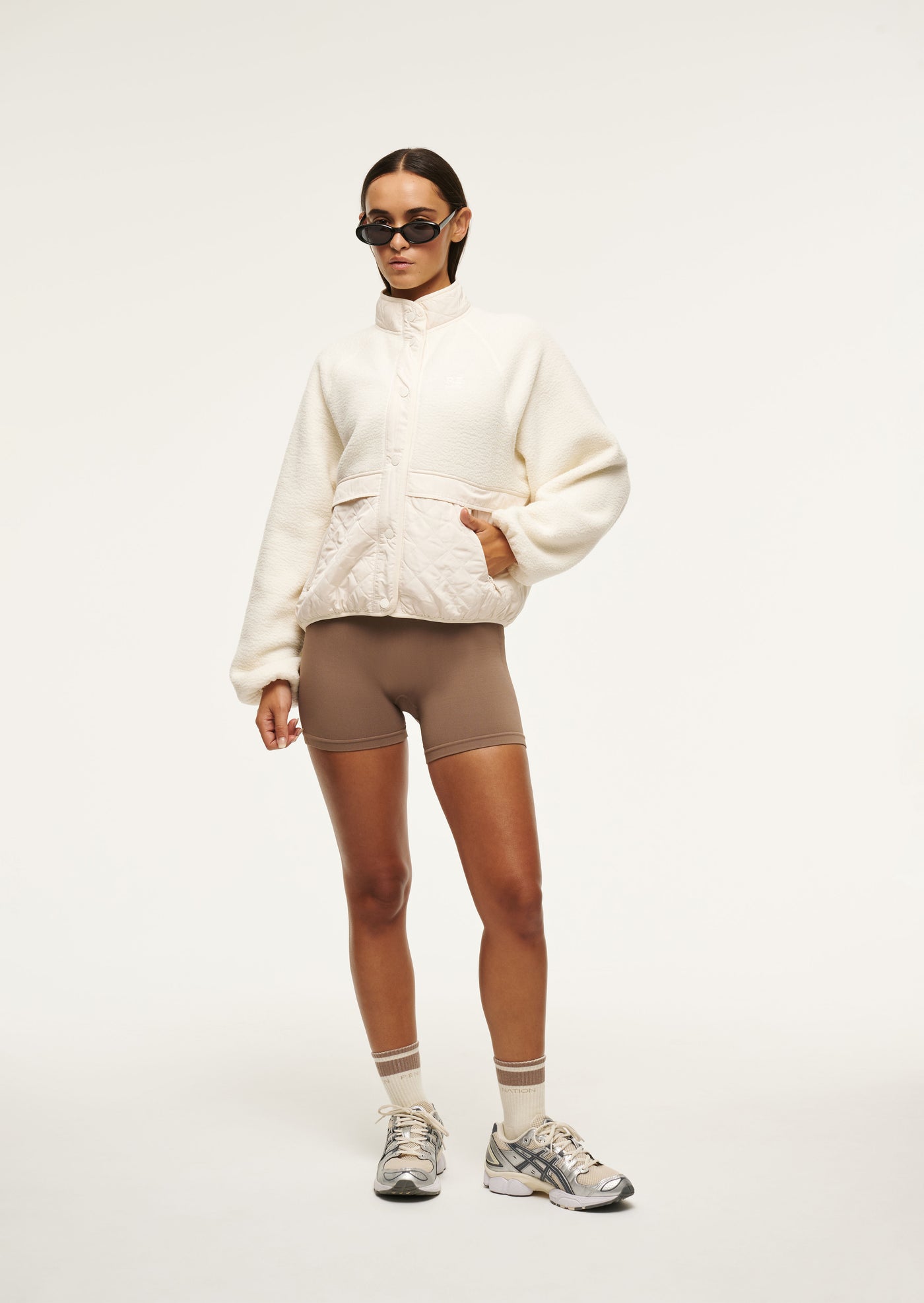 TECHNIQUE QUILT JACKET IN WHISPER WHITE