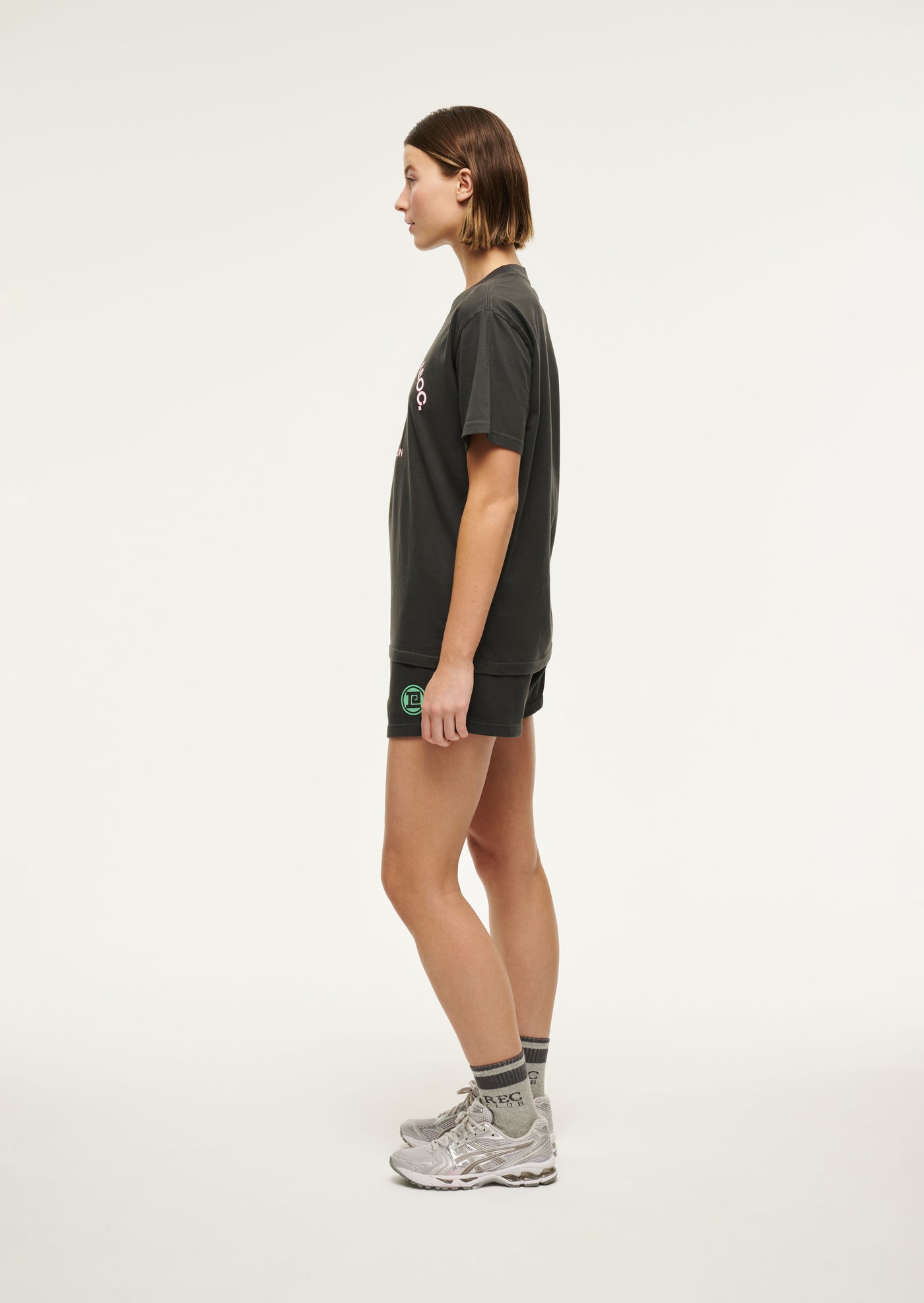 CRESCENT TEE IN ASPHALT