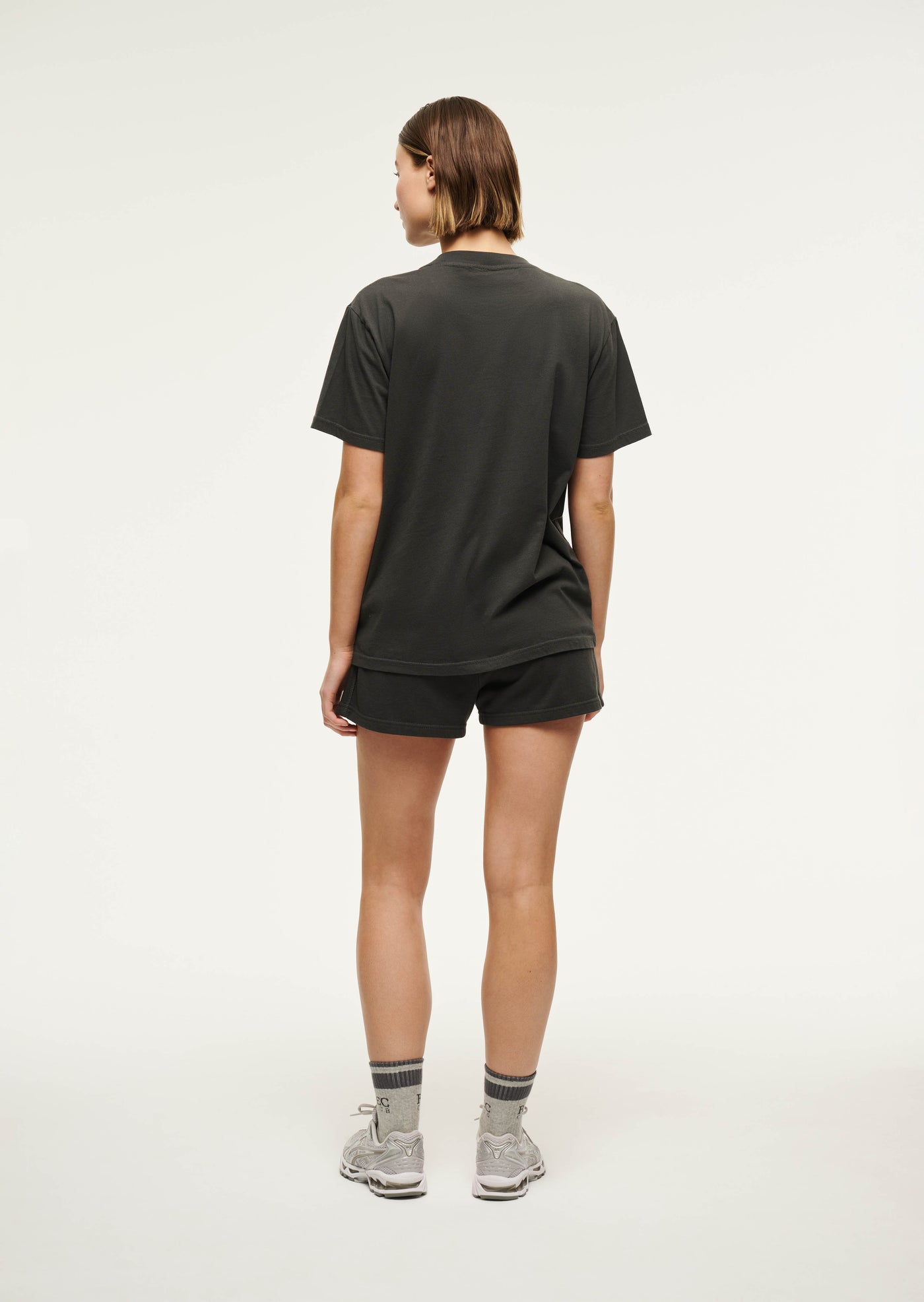 CRESCENT TEE IN ASPHALT