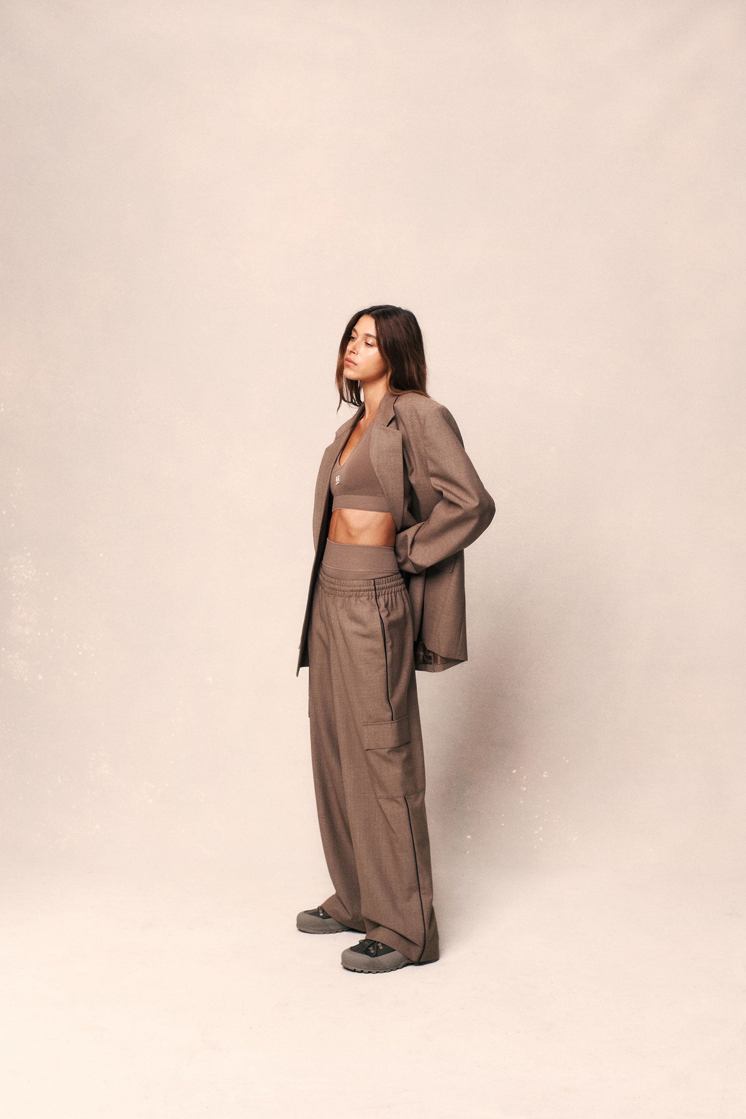 RESIDENCY PANT IN WALNUT BY P.E NATION, WOMENS STREETWEAR SUITING PANT BROWN