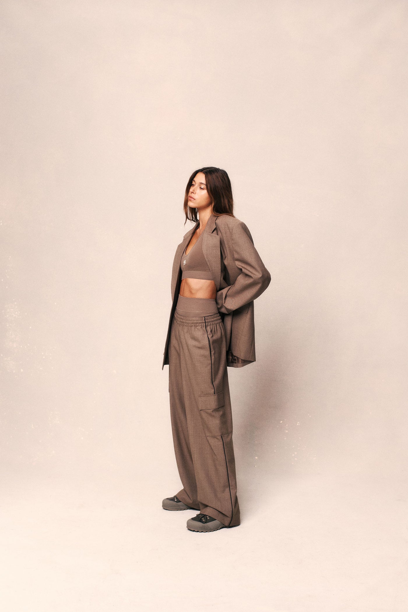 RESIDENCY PANT IN WALNUT BY P.E NATION, WOMENS STREETWEAR SUITING PANT BROWN