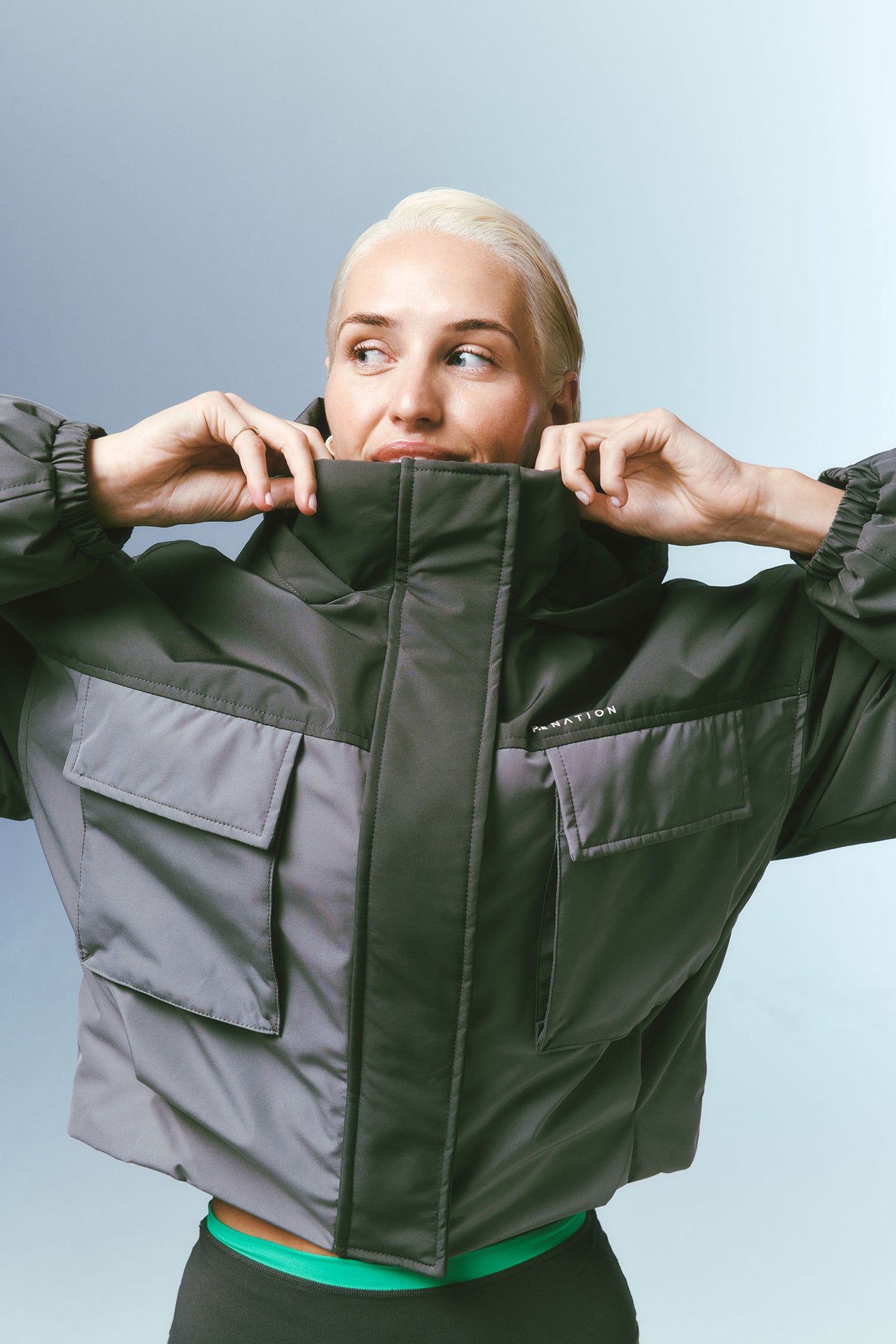 GUILD CROP JACKET IN CAVIAR