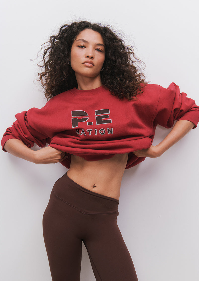 STRIKE SWEAT IN CHERRY
