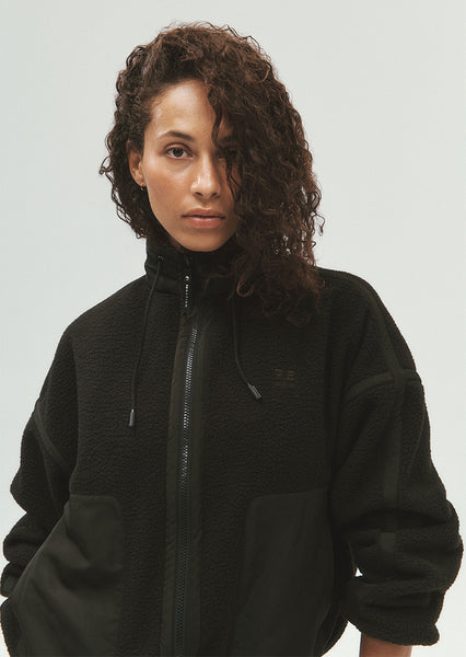 Lennon Sherpa Jacket | Black | P.E Nation