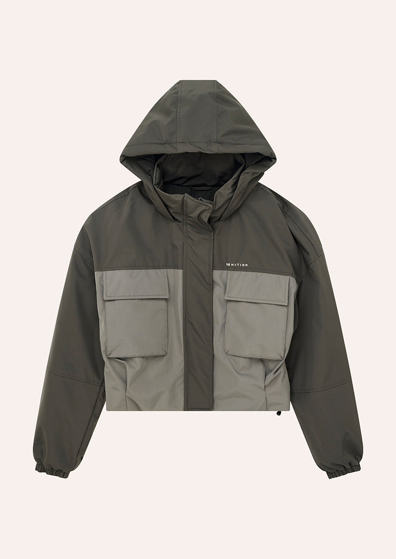 GUILD CROP JACKET IN CAVIAR