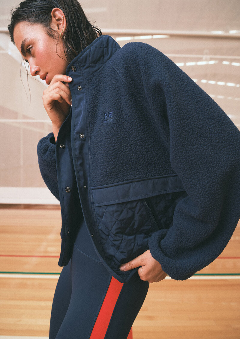 TECHNIQUE QUILT JACKET IN DARK NAVY