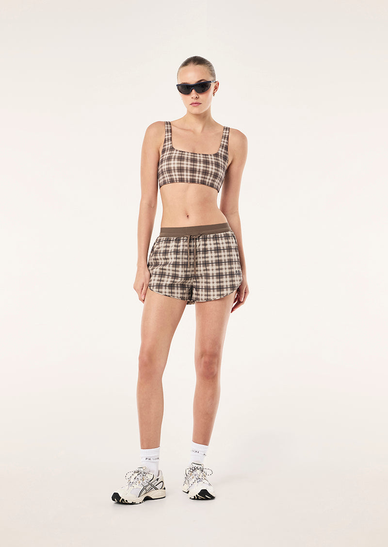 Scout Sports Bra in Check by P.E Nation, Women's Sports Bras Print