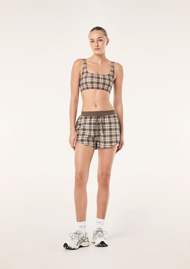 Scout Sports Bra in Check by P.E Nation, Women's Sports Bras Print