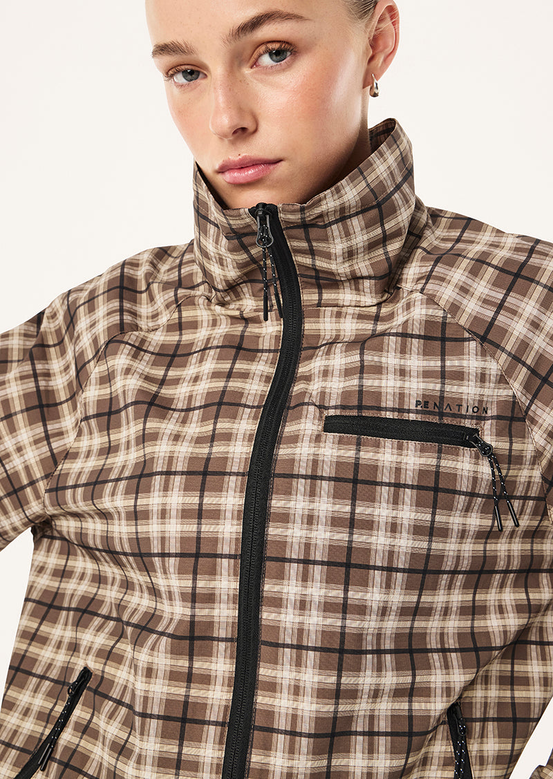 Trek Oversized Jacket in Chevk by P.E Nation, Women's Athleisure Spray Jackets