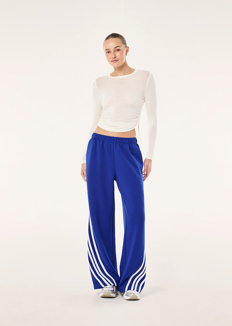 Reset Ruched Long Sleeve Tee in White by P.E Nation, Women's Athleisure Long Sleeve Tees