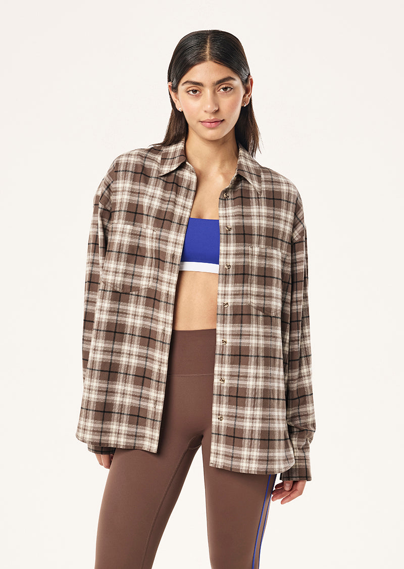Ease Cotton Shirt in Check by P.E Nation