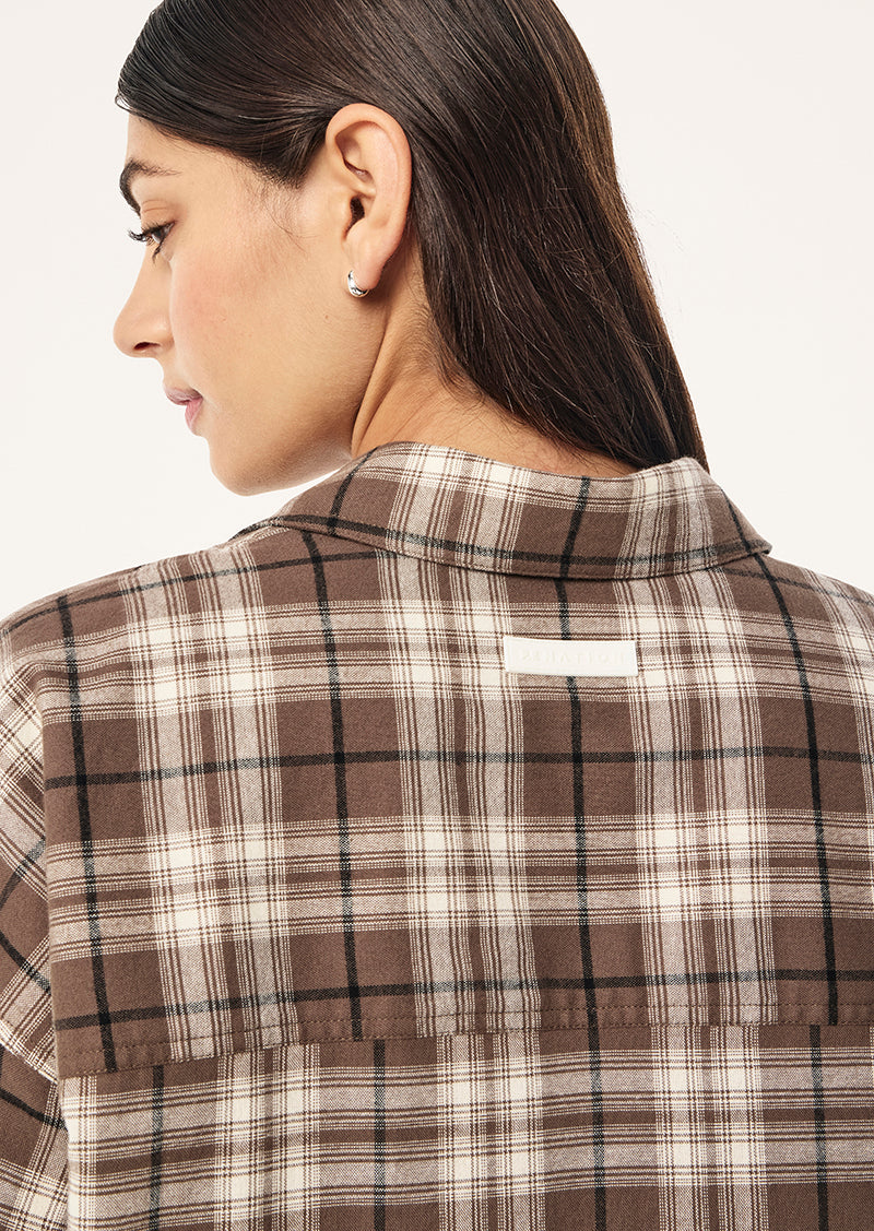 Ease Cotton Shirt in Check by P.E Nation, Women's Athleisure Cotton Shirts