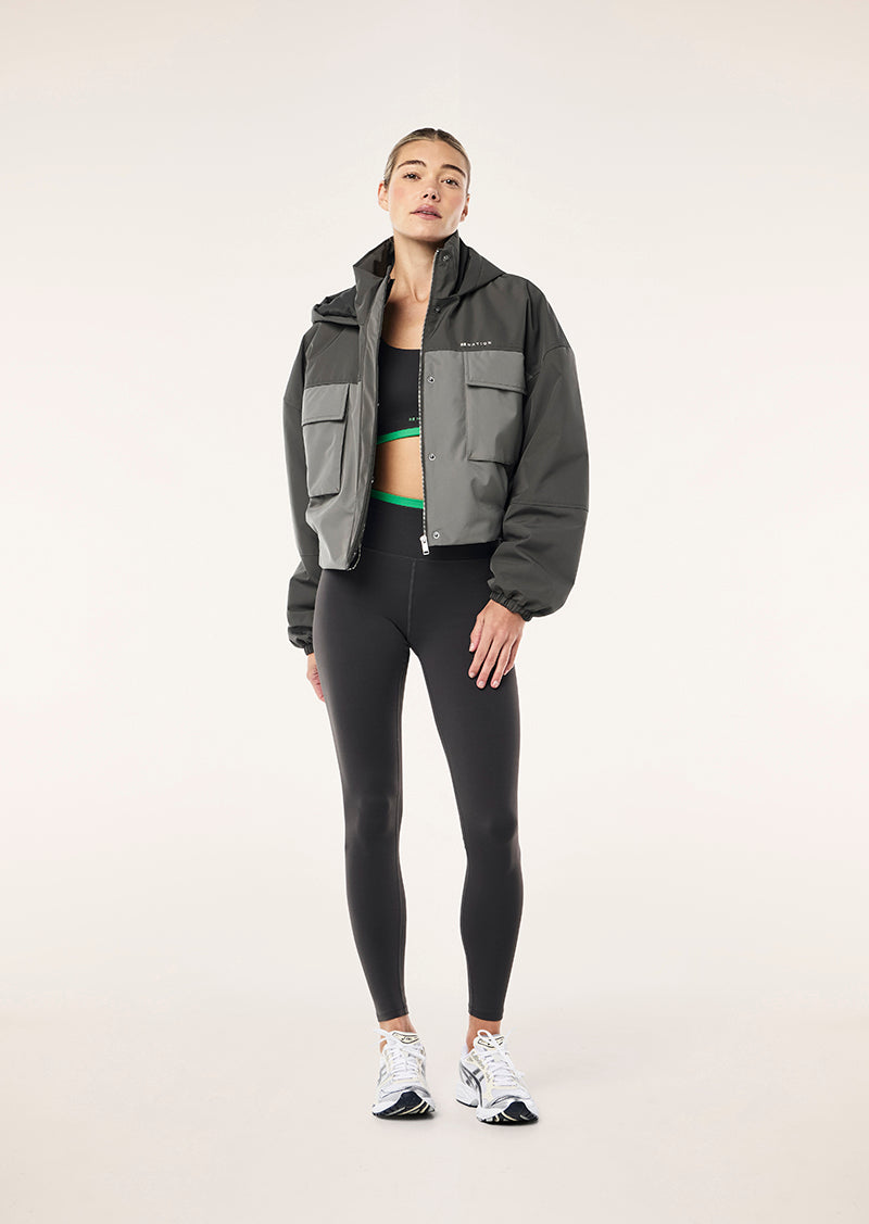 GUILD CROP JACKET IN CAVIAR