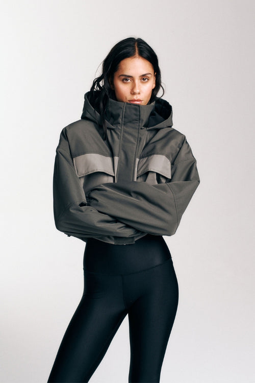 PHYSICAL ZIP THRU SWEAT IN PEARLED IVORY