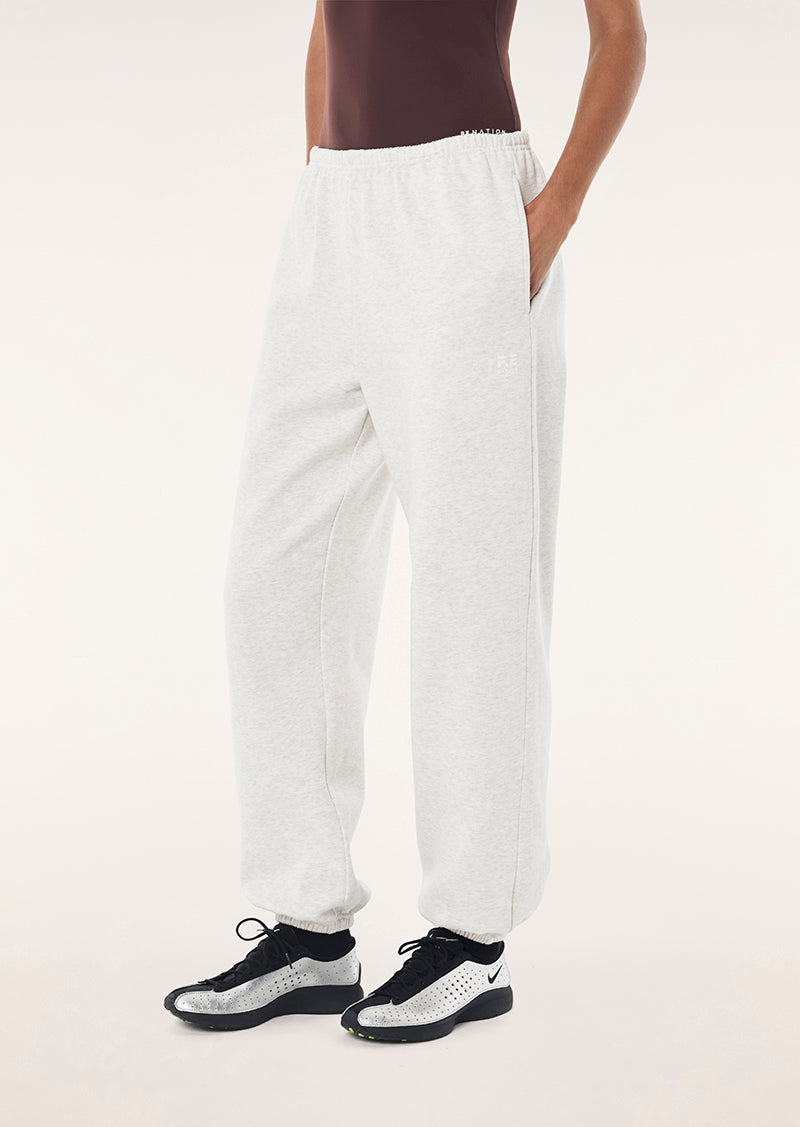 Adventure Cuffed Trackpant in Snow Marle by P.E Nation, Women's Athleisure Cuffed Trackpant