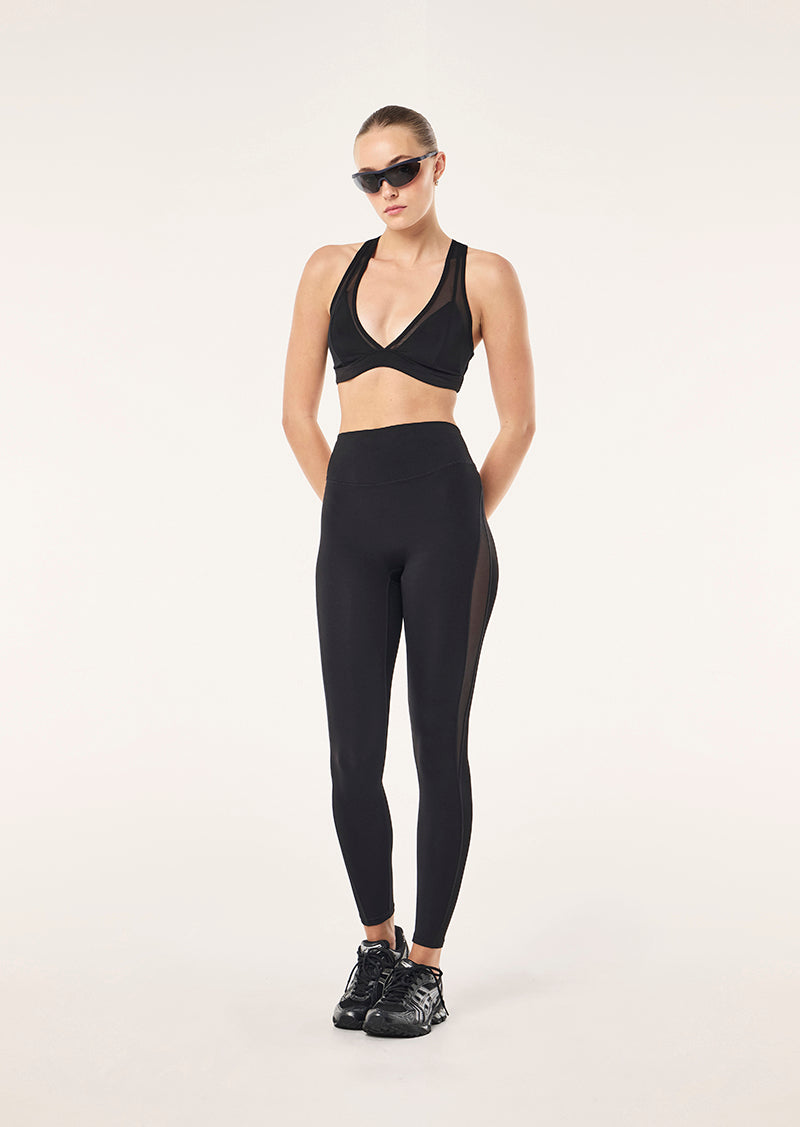 ALL OUT MESH SPORTS BRA IN BLACK BY P.E NATION, WOMEN'S ATHLEISURE SPORTS BRAS