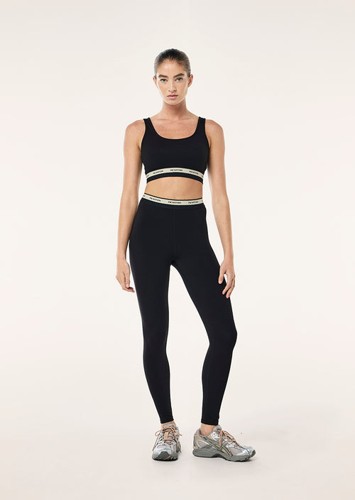 AVANT FULL LENGTH LEGGING IN BLACK AND BISCUIT BY P.E NATION