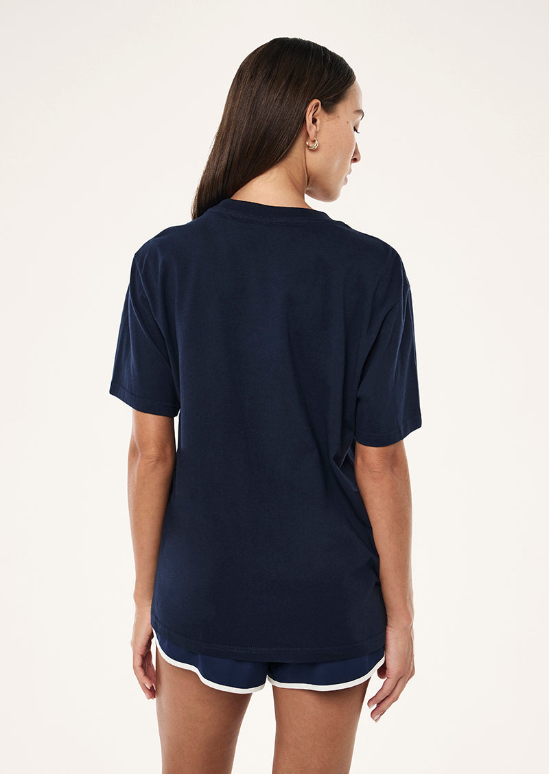 BAKSPIN TEE IN DARK NAVY BY P.E NATION, WOMEN'S ATHLEISURE TEES