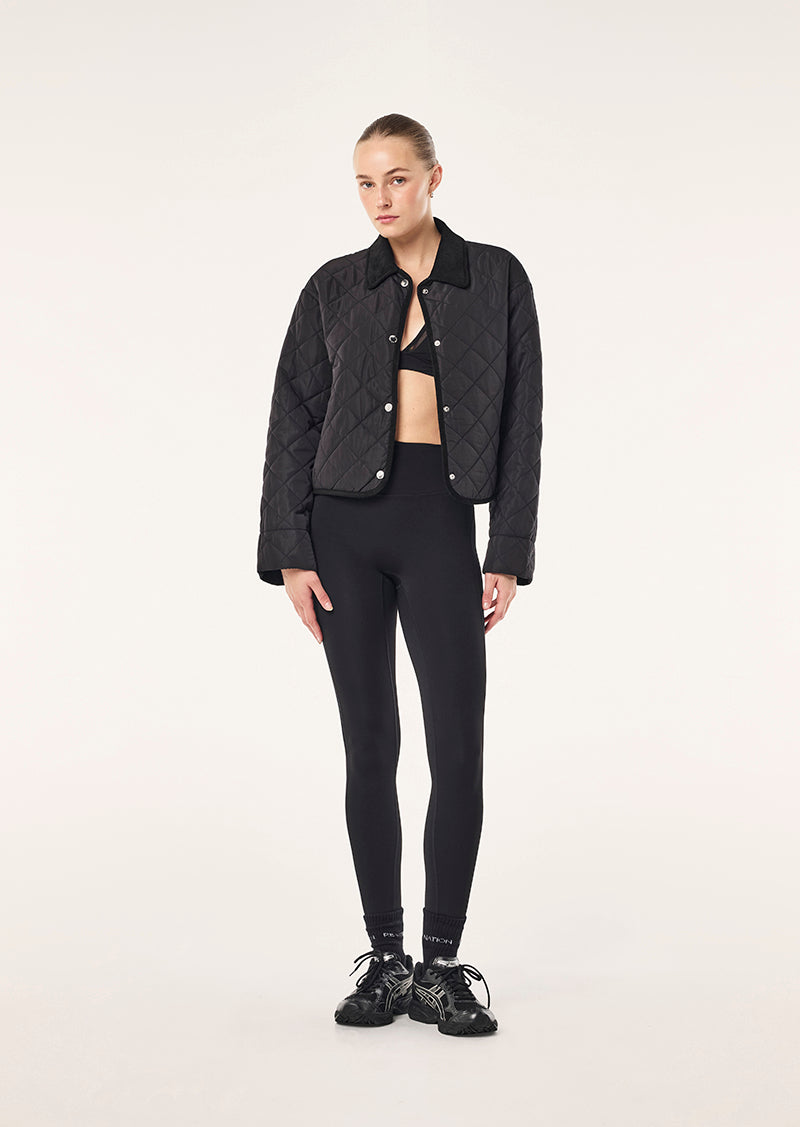BREAKER JACKET IN BLACK BY P.E NATION, WOMEN'S ATHLEISURE QUILT JACKETS