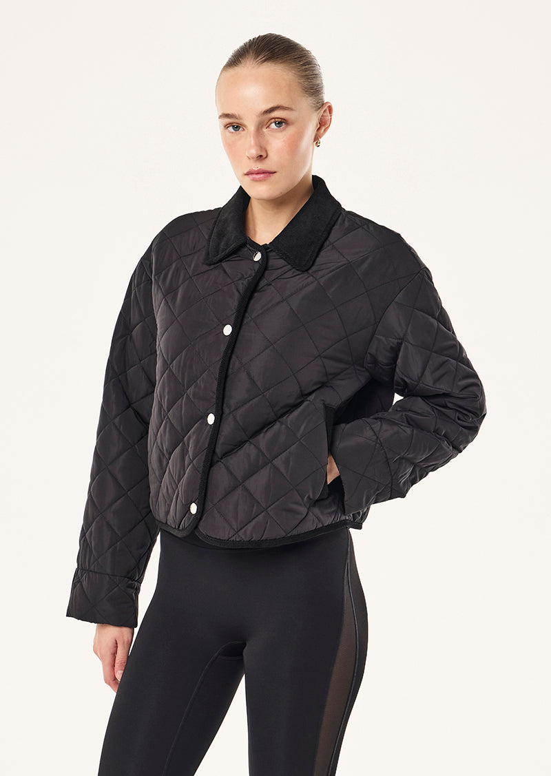 BREAKER JACKET IN BLACK BY P.E NATION, WOMEN'S ATHLEISURE QUILT JACKETS