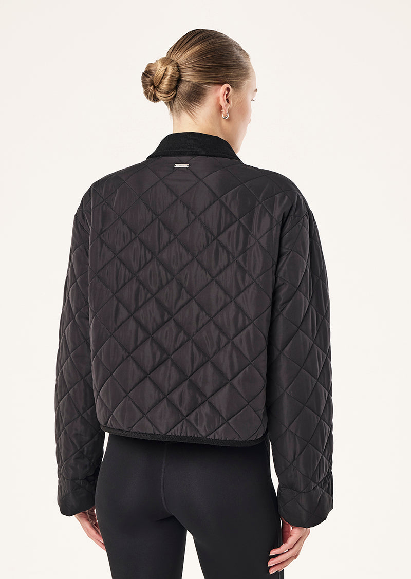 BREAKER JACKET IN BLACK BY P.E NATION, WOMEN'S ATHLEISURE QUILT JACKETS
