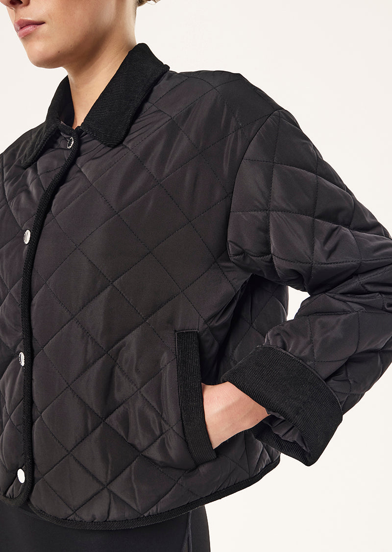 BREAKER JACKET IN BLACK BY P.E NATION, WOMEN'S ATHLEISURE QUILT JACKETS