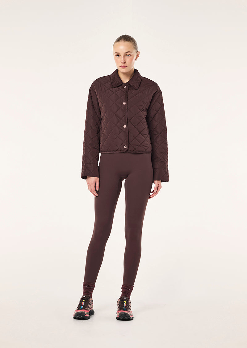 BREAKER JACKET IN DARK PLUM BY P.E NATION, WOMEN'S ATHLEISURE QUILT JACKETS