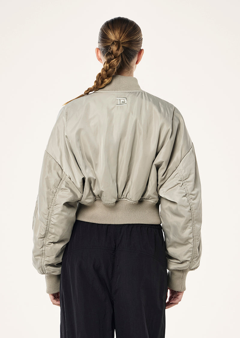 CAPTIVATE BOMBER IN BISCUIT BY P.E NATION WOMENS ATHLEISURE JACKET 