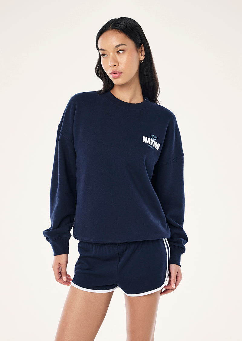 CHAMPION OVERSIZED SWEAT IN DARK NAVY