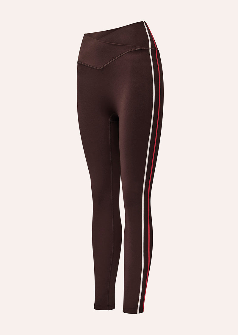 CLARITY FULL LENGTH LEGGING IN DARK PLUM BY P.E NATION, WOMEN'S ATHLEISURE RUNNING LEGGINGS